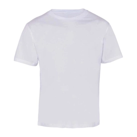 Bisiklet Yaka Open End Tişört Beyaz