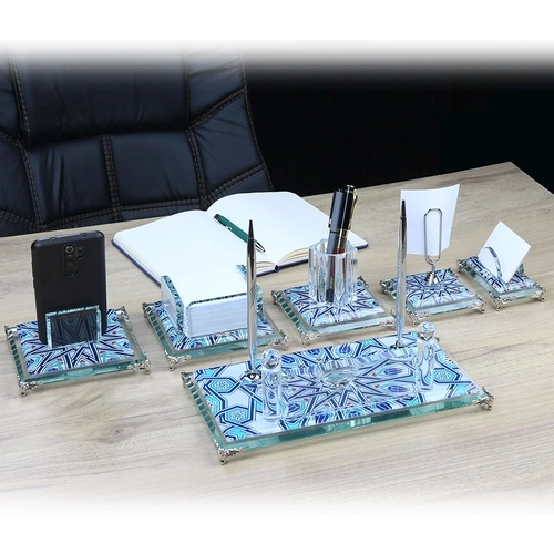 Kristal Cam Masa Seti