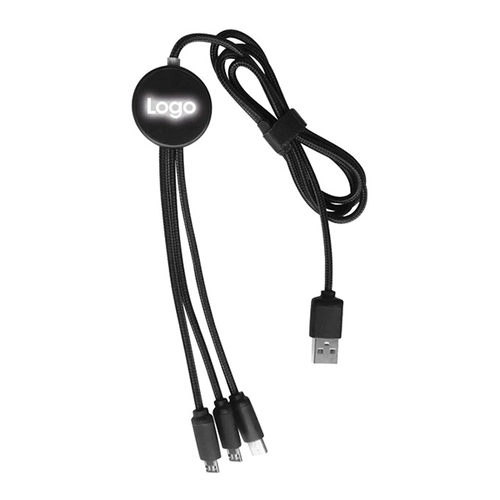 Led Işıklı Çoklu Şarj Kablosu Çantalı