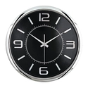 HELLEN404 SİYAH-GÜMÜŞ METALİZE ÇERÇEVE DUVAR SAATİ (420MM)
