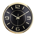 HELLEN404 SİYAH-ALTIN METALİZE ÇERÇEVE DUVAR SAATİ (420 MM)