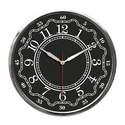 THOR707 SİYAH-GÜMÜŞ METAL ÇERÇEVE DUVAR SAATİ (320MM)