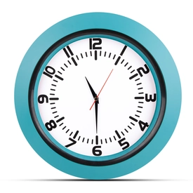 UMAY TURKUAZ PLASTİK KASA DUVAR SAATİ (350 MM)