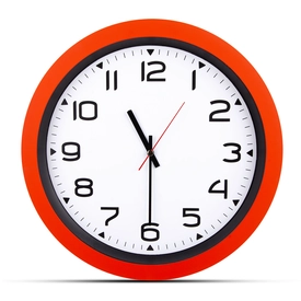 HERA TURUNCU PLASTİK KASA DUVAR SAATİ (350MM)