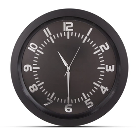 POSEIDON SİYAH PLASTİK KASA DUVAR SAATİ 350MM