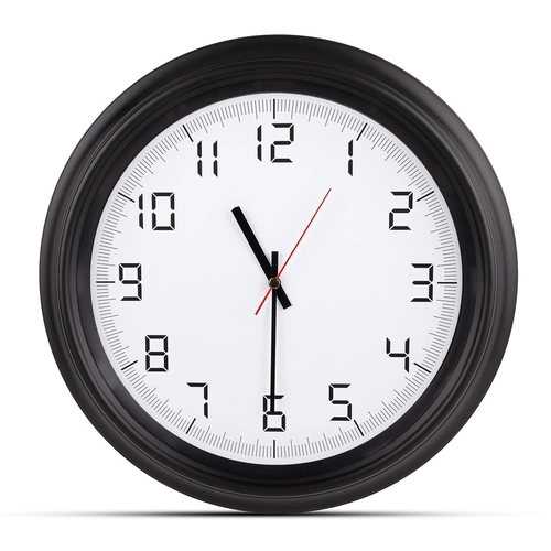 ATLAS SİYAH PLASTİK KASA DUVAR SAATİ (380MM)