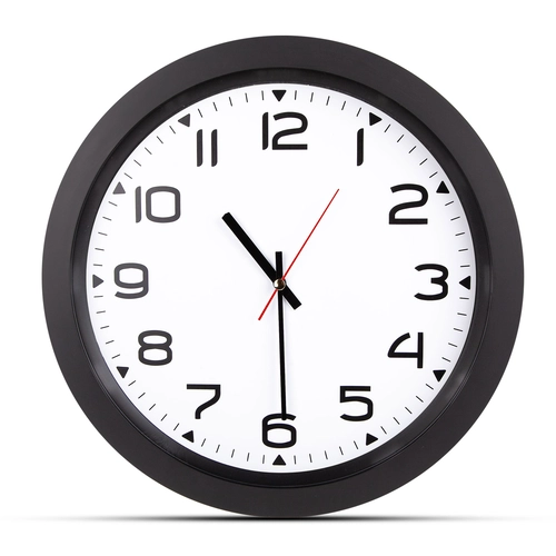 HERA SİYAH PLASTİK KASA DUVAR SAATİ (350MM)