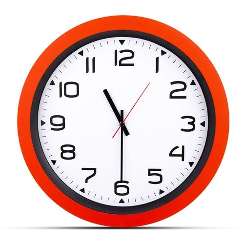 HERA TURUNCU PLASTİK KASA DUVAR SAATİ (350MM)