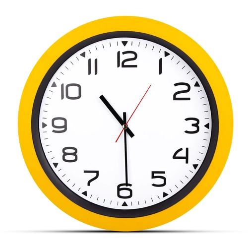 HERA SARI PLASTİK KASA DUVAR SAATİ (350MM)