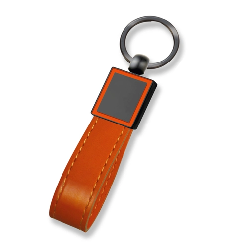 BEYSEKİ TURUNCU METAL - DERİ ANAHTARLIK